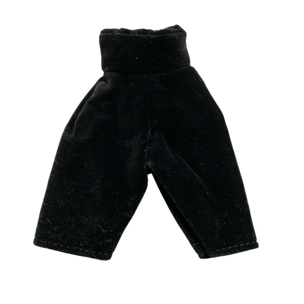 Vintage Barbie Velvet Doll Pants Black Wide Leg Style
